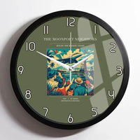 Thumbnail for VINTAGE G4129 - The Moonport Neighbors - Designed Wall Clocks design on greenarmy framed