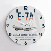 Thumbnail for E-7A Wedgetail design on light gray no frame wall clock