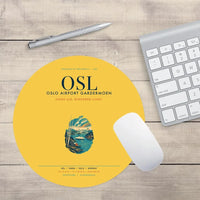 Thumbnail for Oslo Airport Gardermoen (OSL) design on yellow round mouse pad