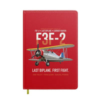 Thumbnail for F3F-2 Last Biplane First Fight design on red notebook