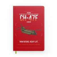 Thumbnail for Boeing CH-47F Chinook design on red notebook