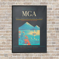 Thumbnail for Augusto C. Sandino International Airport MGA — Managua vertical canvas print - framed - gray background
