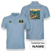Thumbnail for VINTAGE G4416 - The Census By Air - Double-Side Polo T-Shirt design on lightblue+name
