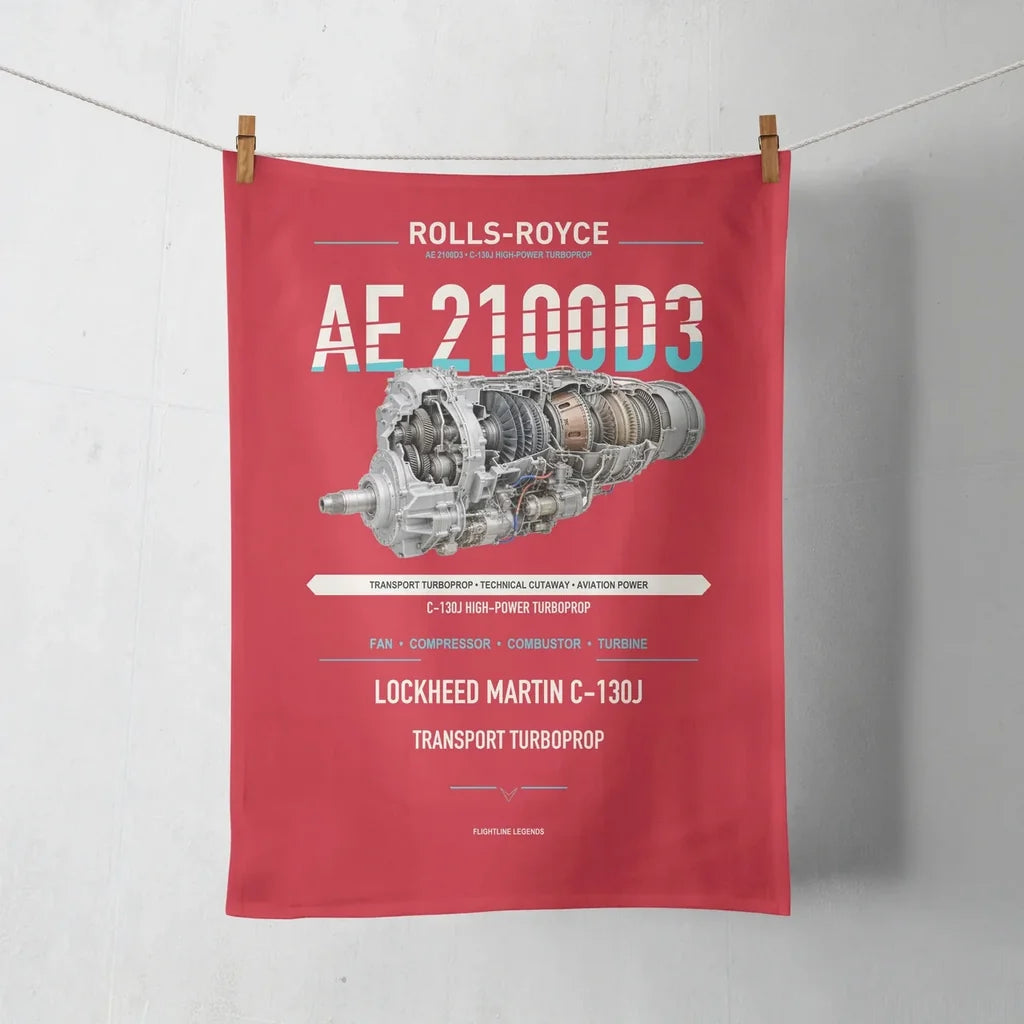 AE 2100D3 design on red towel