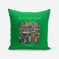 Thumbnail for VINTAGE G4075 - The Flying Yacht - Designed Pillows design on green