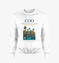 Thumbnail for Cadjehoun Airport (COO) design on white sweatshirt