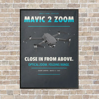 Thumbnail for DJI Mavic 2 Zoom vertical canvas print - framed - gray background