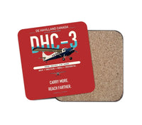 Thumbnail for DHC-3 Otter design on red 1 piece coaster