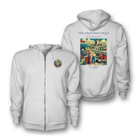 Thumbnail for VINTAGE G4034 - The Frontier Field - Premium Zipped Hoodie design on white