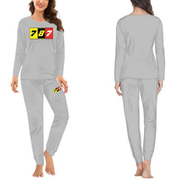 Thumbnail for Flat Colourful 787 women pajamas - Light Gray