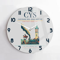 Thumbnail for Cheyenne Regional Airport (CYS) design on light gray no frame wall clock