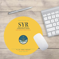Thumbnail for Syracuse Hancock International Airport (SYR) design on yellow round mouse pad