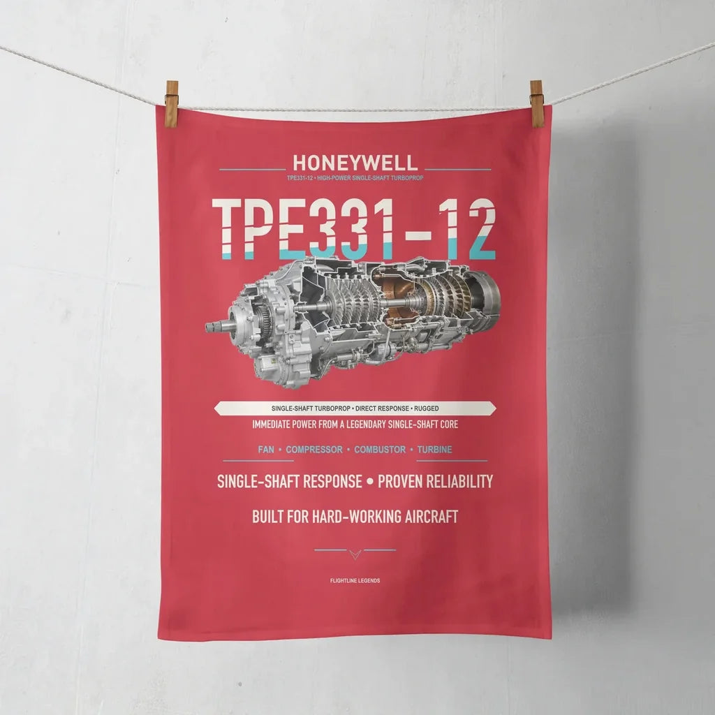 TPE331-12 design on red towel