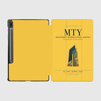 Thumbnail for Monterrey International Airport (MTY) design on yellow samsung tablet tablet case