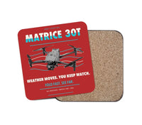 Thumbnail for DJI Matrice 30T design on red 1 piece coaster