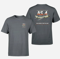 Thumbnail for Fairey Gannet AS.4 design on gray t-shirt, double-side print