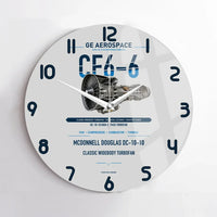 Thumbnail for CF6-6 design on light gray no frame wall clock