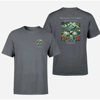 Thumbnail for VINTAGE G4181 - The Lagoon Touchdown - Double-Side T-Shirt design on gray double side t shirt