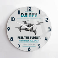 Thumbnail for DJI FPV design on light gray no frame wall clock