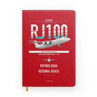 Thumbnail for Avro RJ100 design on red notebook