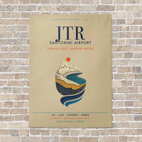 Thumbnail for Santorini Airport JTR vertical canvas print - no frame - beige background