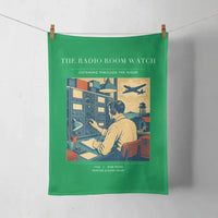 Thumbnail for VINTAGE G4514 - The Radio Room Watch - Designed Towels design on green