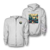 Thumbnail for VINTAGE G4126 - The Training Jets - Premium Zipped Hoodie design on white