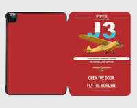 Thumbnail for Piper J-3 Cub design on red ipad tablet case