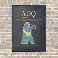 Thumbnail for Kodiak Airport ADQ - Canvas Framed - Gray