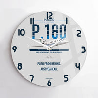 Thumbnail for Piaggio P.180 Avanti EVO design on light gray no frame wall clock