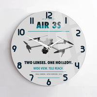 Thumbnail for DJI Air 3S design on light gray no frame wall clock