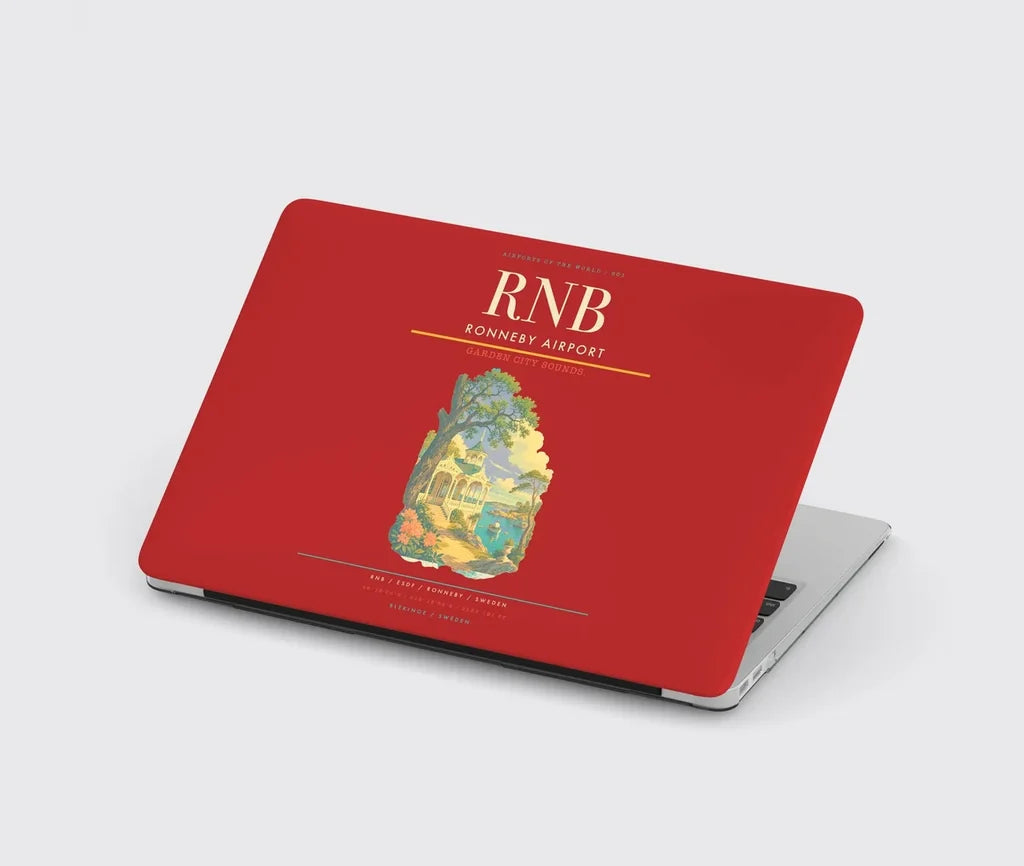 Ronneby Airport (RNB) design on red MacBook case