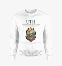 Thumbnail for Udon Thani International Airport (UTH) design on white sweatshirt