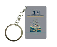 Thumbnail for Elmira Corning Regional Airport (ELM) design on gray key chain