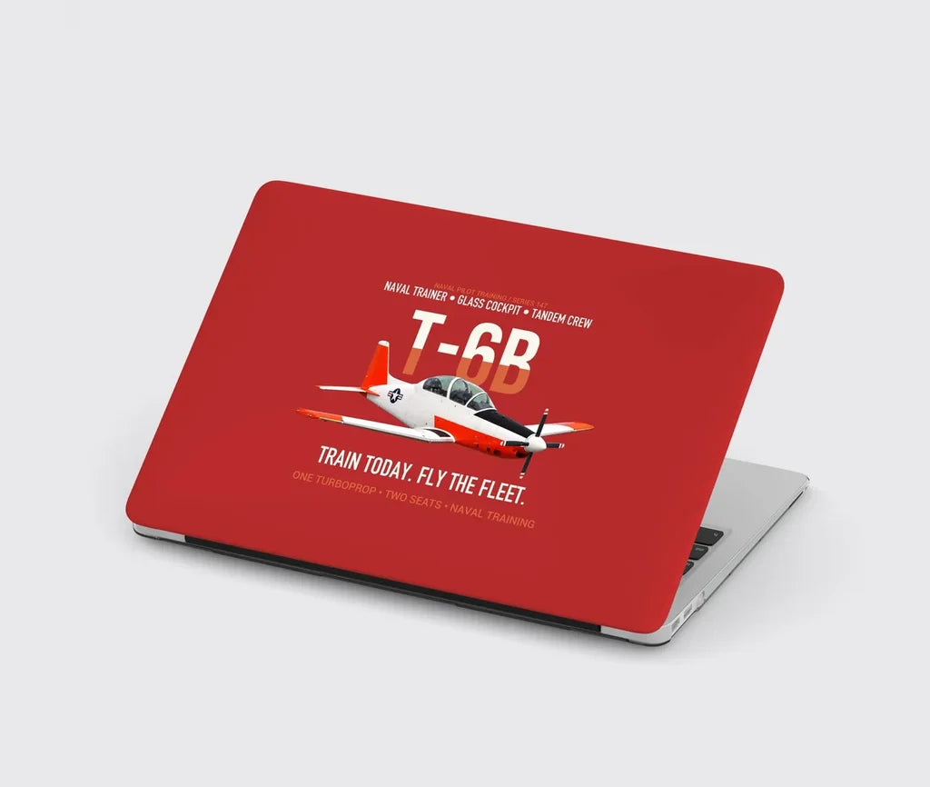 T-6B Texan II Naval Aviator Training design on red MacBook case