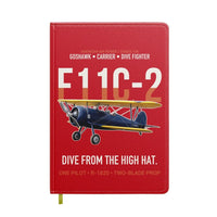 Thumbnail for F11C-2 Goshawk Dive from the High Hat design on red notebook