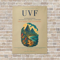 Thumbnail for Hewanorra International Airport UVF vertical canvas print - no frame - beige background