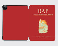 Thumbnail for Rapid City Regional Airport (RAP) design on red ipad tablet case