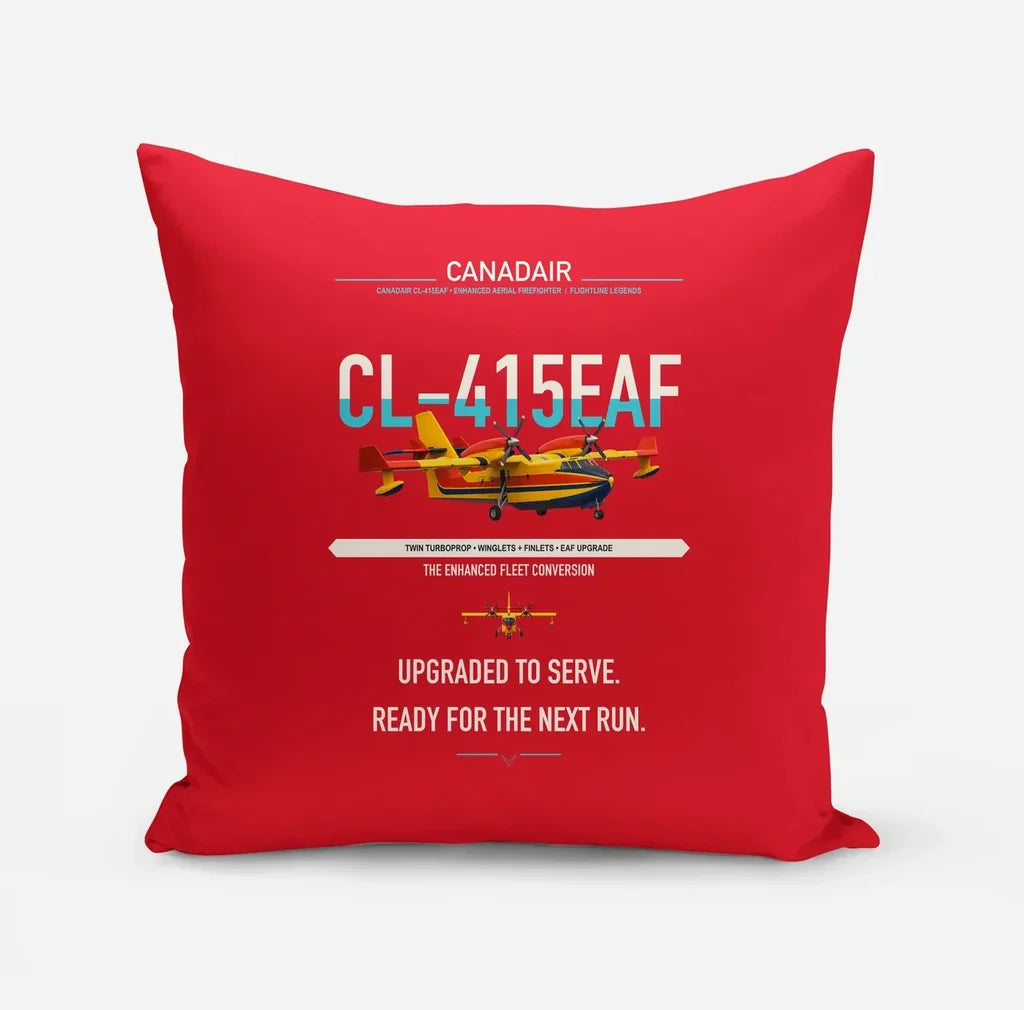 Canadair CL-415EAF design on red pillow