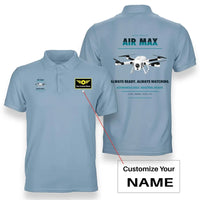 Thumbnail for Percepto Air Max design on light blue polo with custom name badge