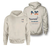 Thumbnail for P-3C Orion design on khaki double-side hoodie, double-side print