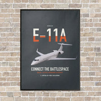 Thumbnail for E-11A BACN vertical canvas print - framed - gray background