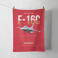 Thumbnail for F-16C Block 50 Clear The Way design on red towel