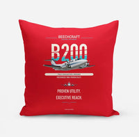 Thumbnail for Beechcraft King Air B200 design on red pillow