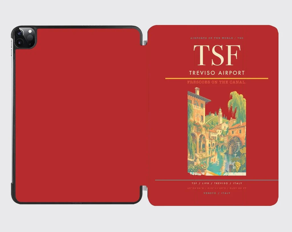 Treviso Airport (TSF) design on red ipad tablet case