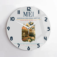 Thumbnail for Meridian Regional Airport (MEI) design on light gray no frame wall clock