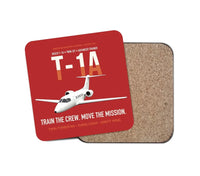 Thumbnail for T-1A Jayhawk Advanced Jet Trainer design on red 1 piece coaster