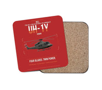 Thumbnail for Bell UH-1Y Venom design on red 1 piece coaster