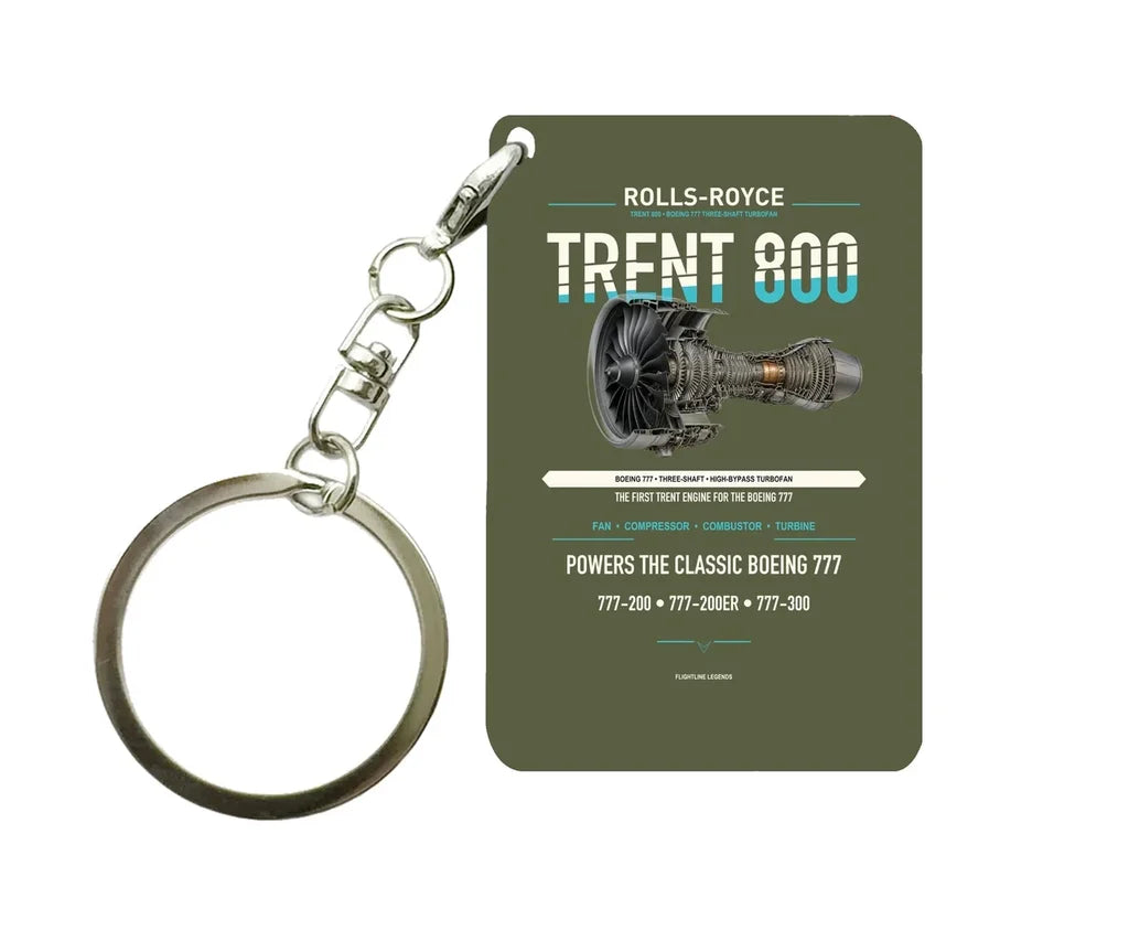 TRENT 800 Key Chain design on green army key chain