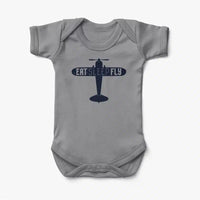 Thumbnail for Eat Sleep Fly & Propeller Baby Bodysuit - view 7